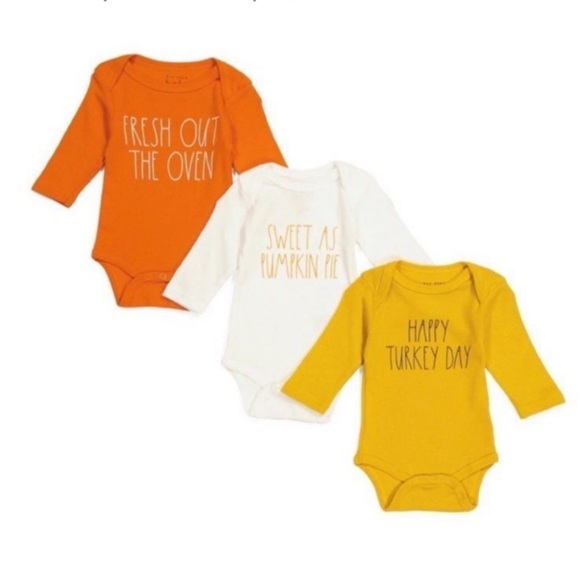 Rae Dunn Other - NWT Rae Dunn Baby Thanksgiving Fall Body Suits Size 0-3m